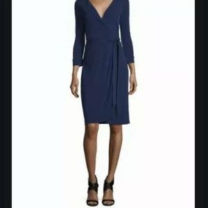 Diane Von Furstenberg Julian "Navy Blue"  Wrap Dress dark blue fr clarity